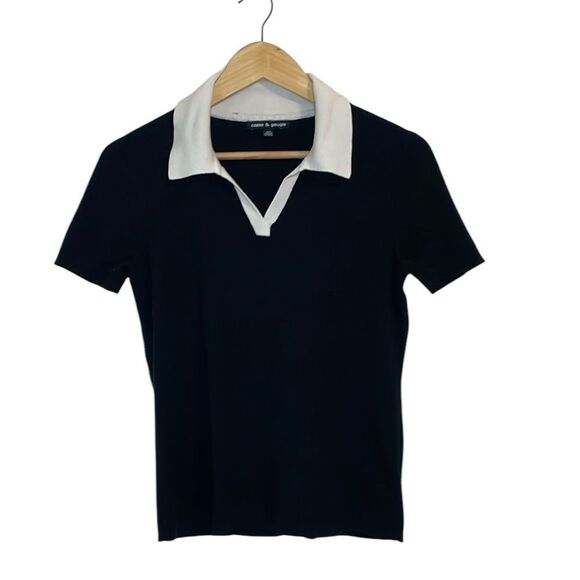 Cable & Gauge Black short sleeve collared shirt, Top, Small - Picture 1 of 5